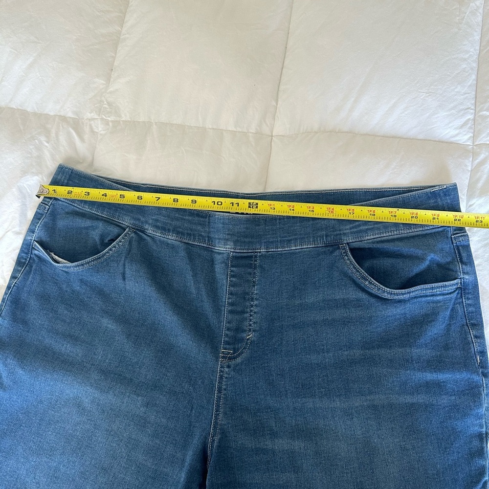 EVRI Women's Deep Blue Denim Jeggings women’s plus size 24W - Picture 5 of 8
